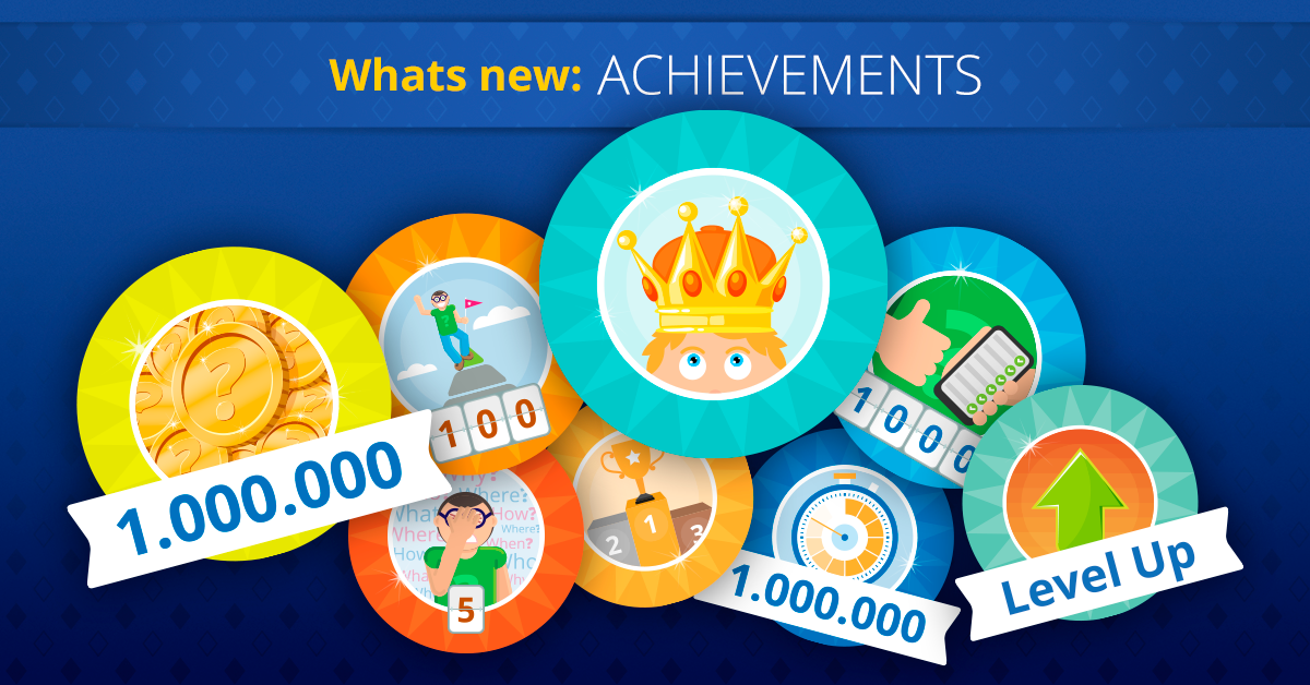 What's new on Super Quiz and Millionaire games - Achievements