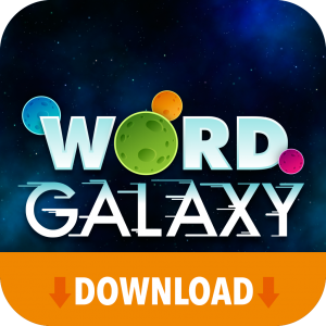 Word Galaxy icon with download banner.