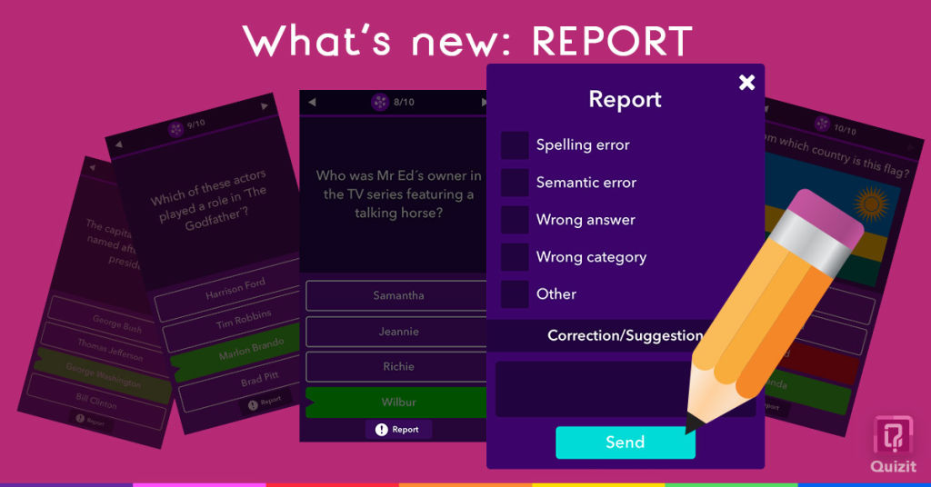 Quizit. What's new: Report.